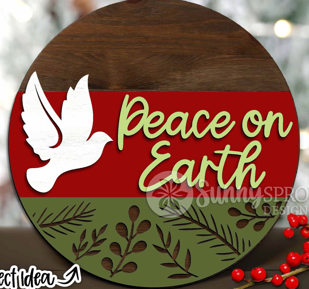 Peace on Earth Door Hanager