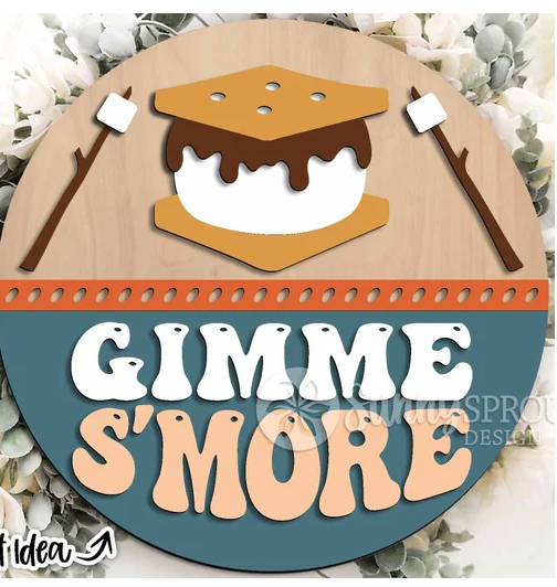 Gimme S'mores Door Hanger