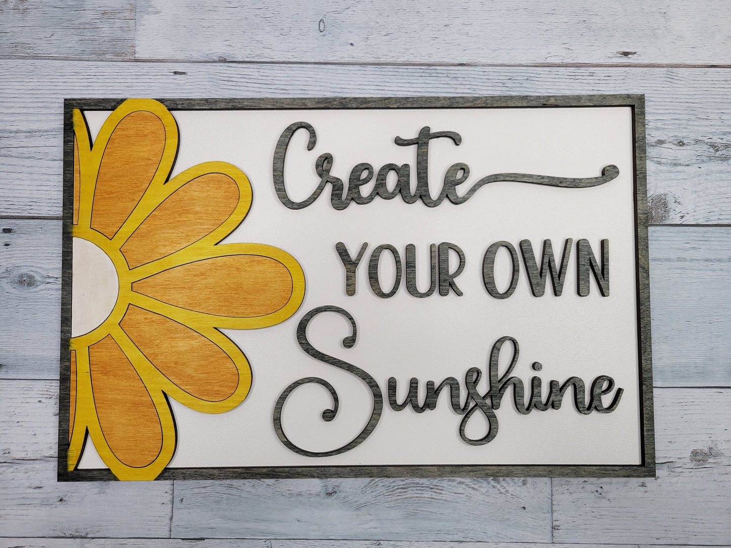 Create Your Own Sunshine SVG Layered Sign with Daisy Glowforge Ready