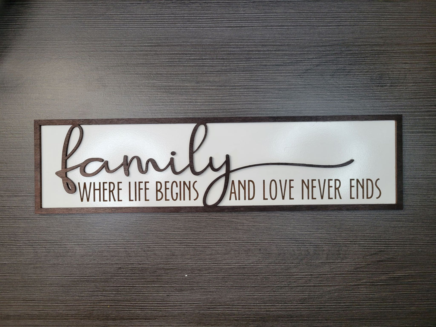Family Where Life Begins and Love Never Ends SVG Laser Ready File