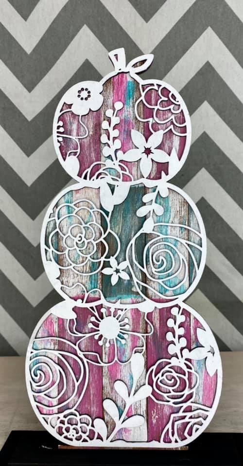 Standing Stacked Pumpkins, Small (18") Medium (24")