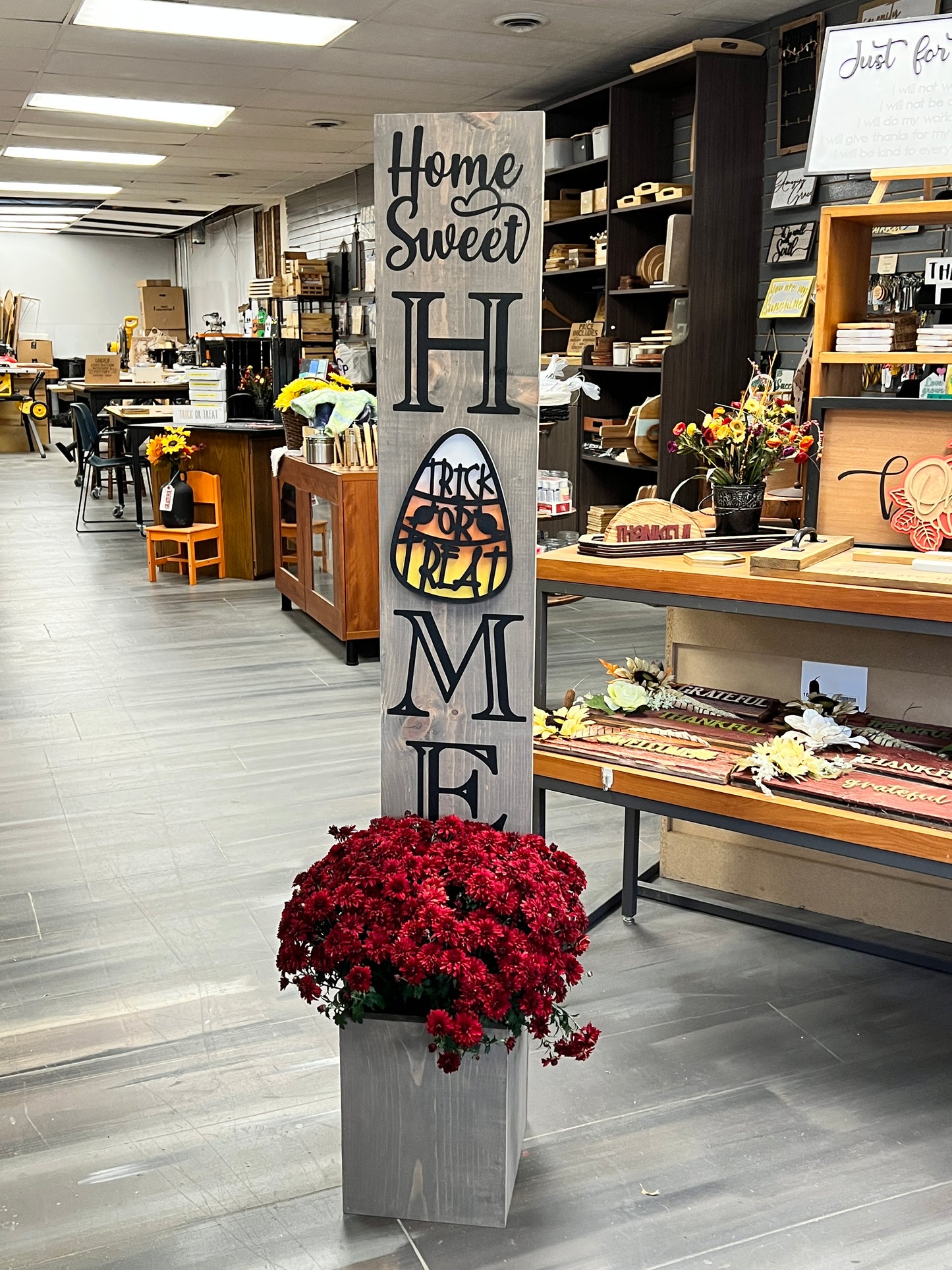 Porch Sign with Planter Box