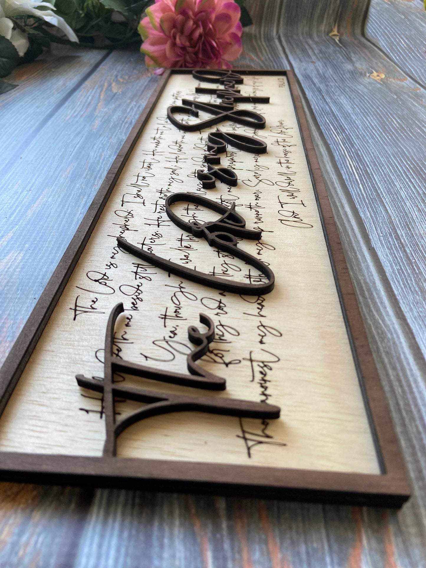 Layered Scripture: Psalm 23 The Lord is My Shepherd SVG Laser Ready File