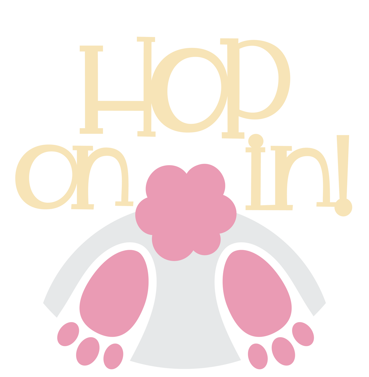 Hop on In Easter Bunny Door Hanger