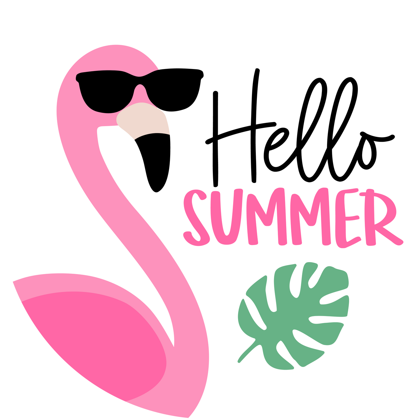 Flamingo Hello Summer Door Hanger
