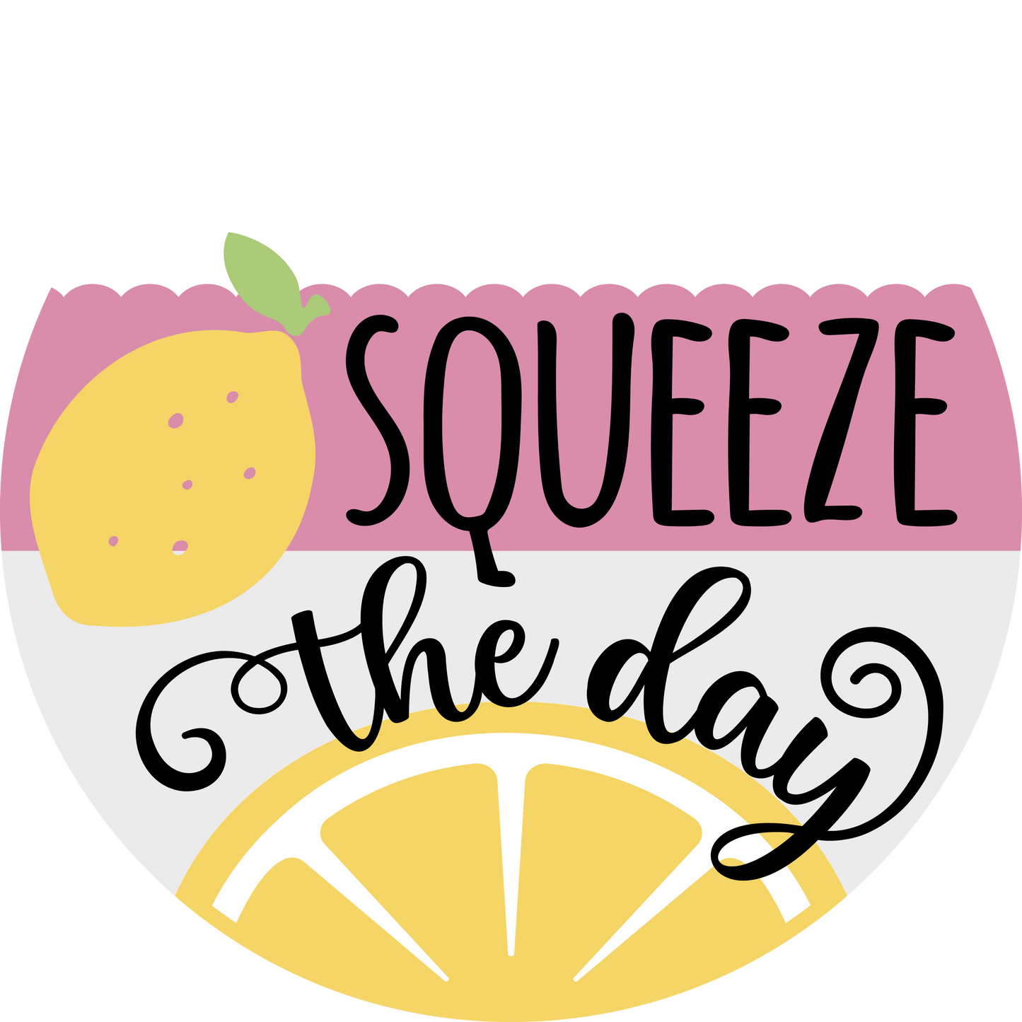 Squeeze The Day Lemon Summer Door Hanger