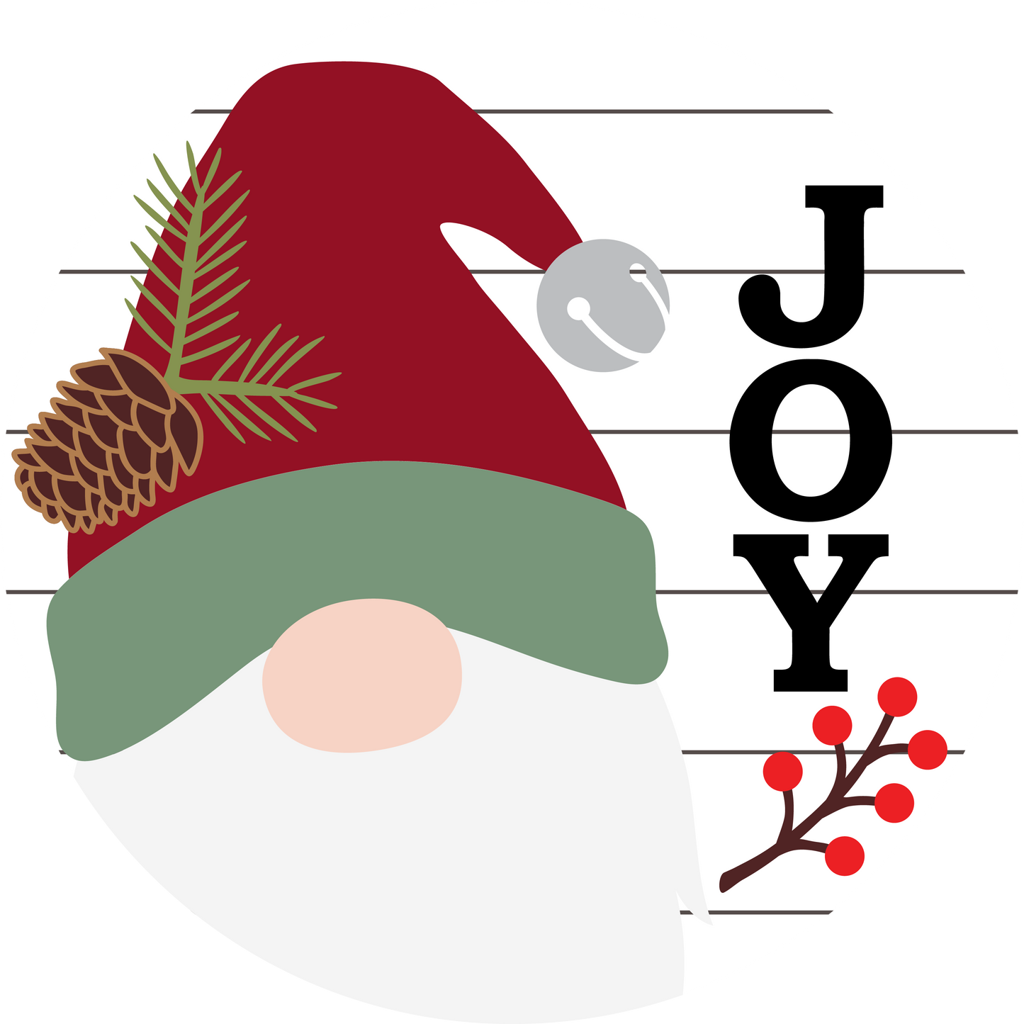 Gnome Joy Christmas Door Hanger
