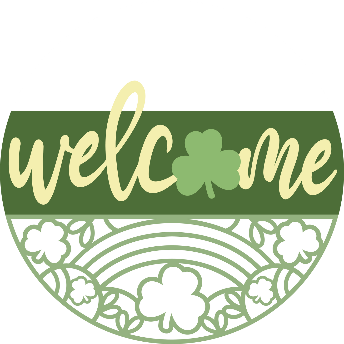 Welcome St. Patrick's Rainbow Door Hanger