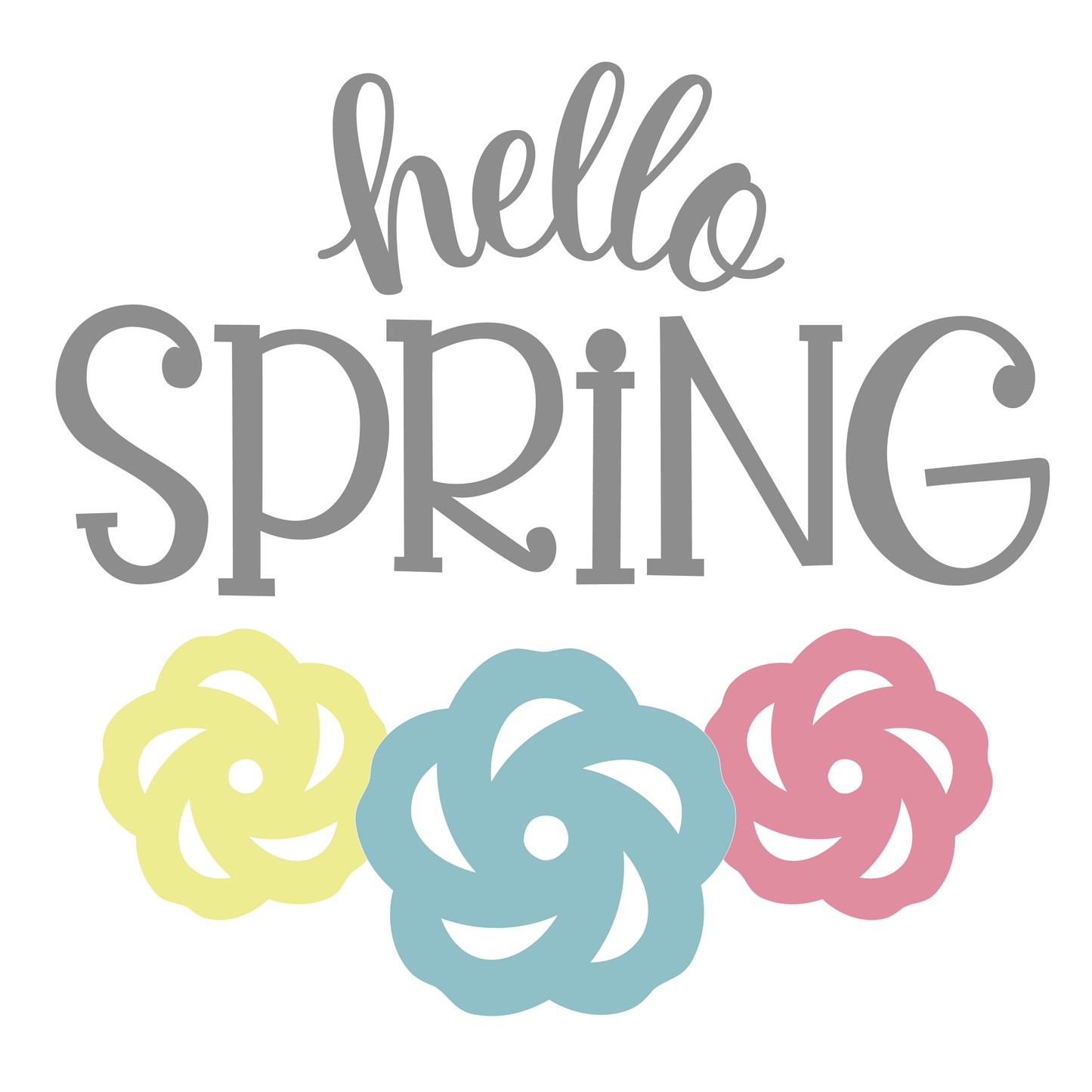 Hello Spring Flower Trio Door Hanger