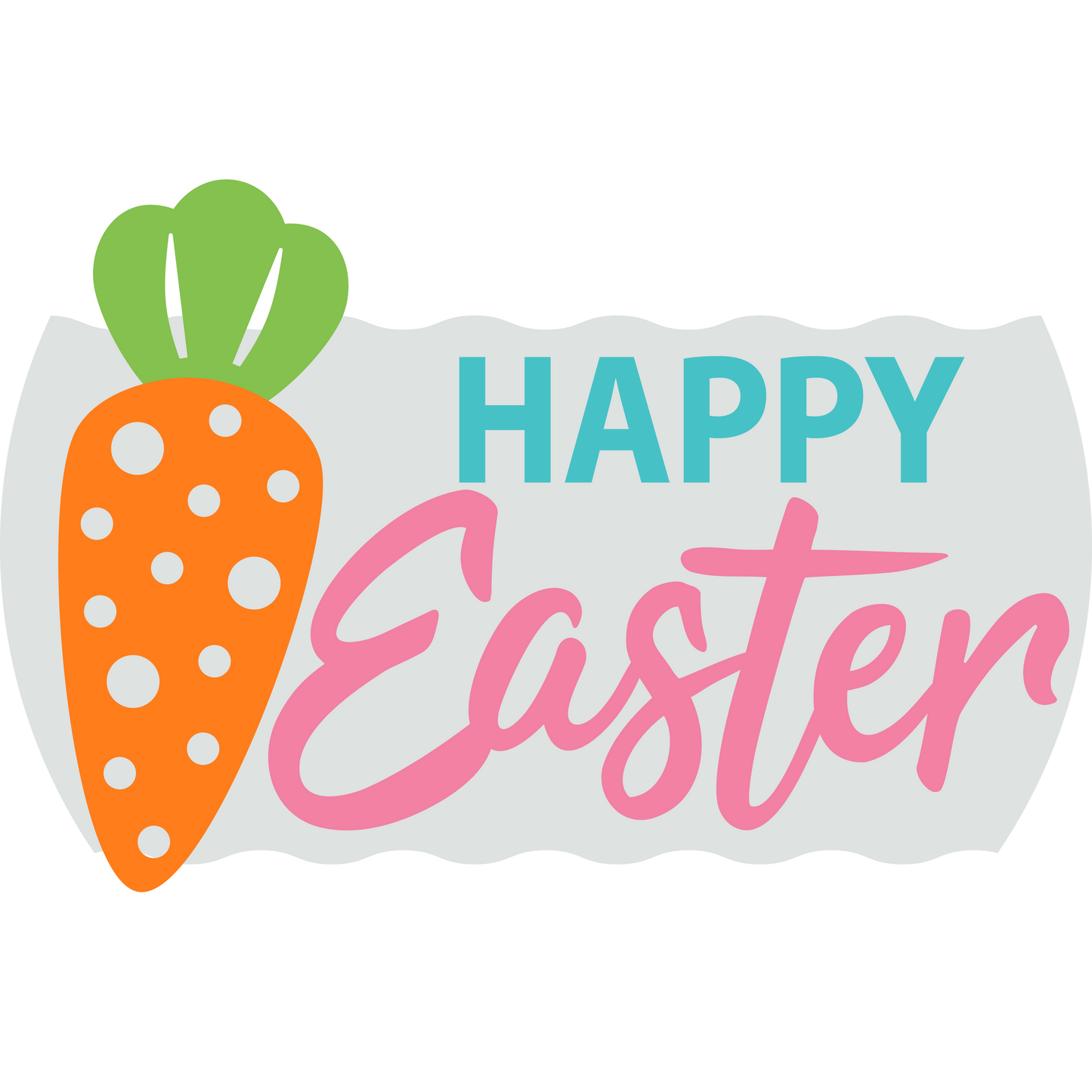 Carrot Happy Easter Door Hanger