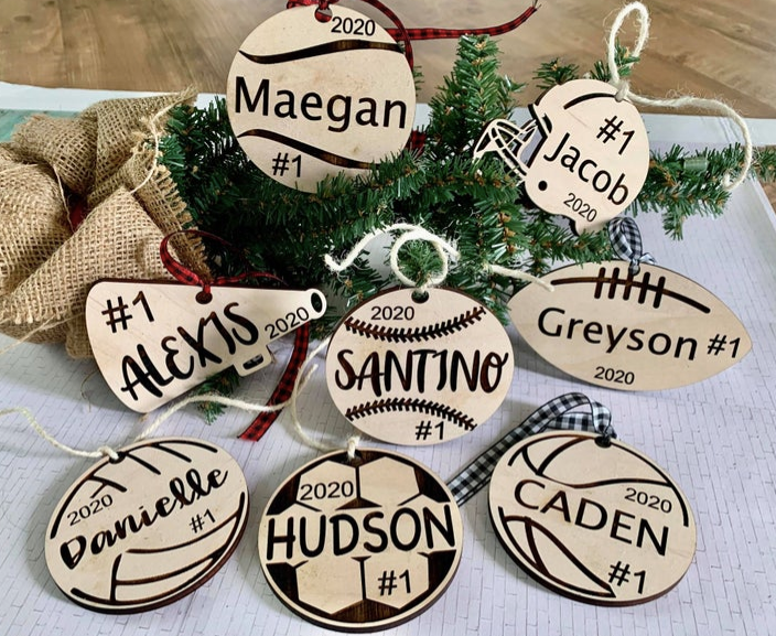 Personalized Sports Ornaments