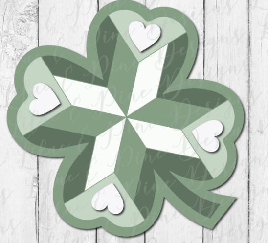 Lucky Shamrock Barn Quilt