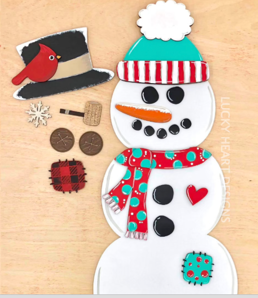 Standing Snowman Set of Two 18" Snowmen