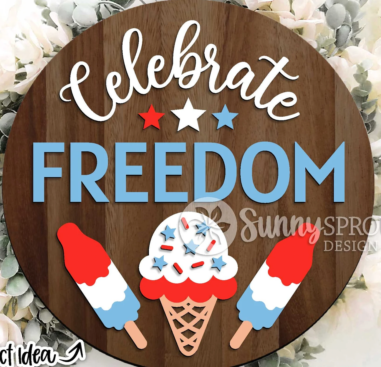 Celebrate Freedom Door Hanger