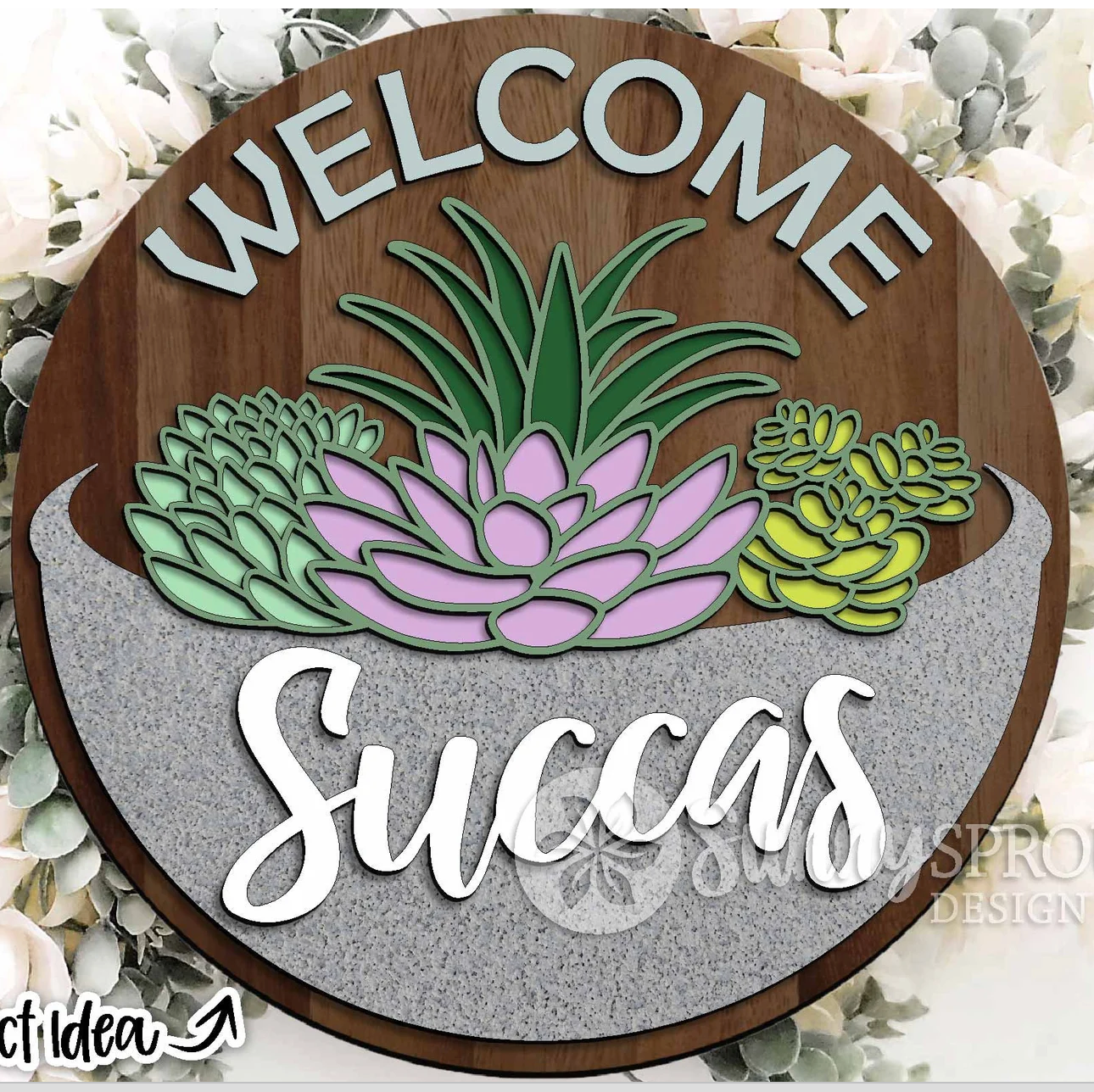 Welcome Succas Door Hanger