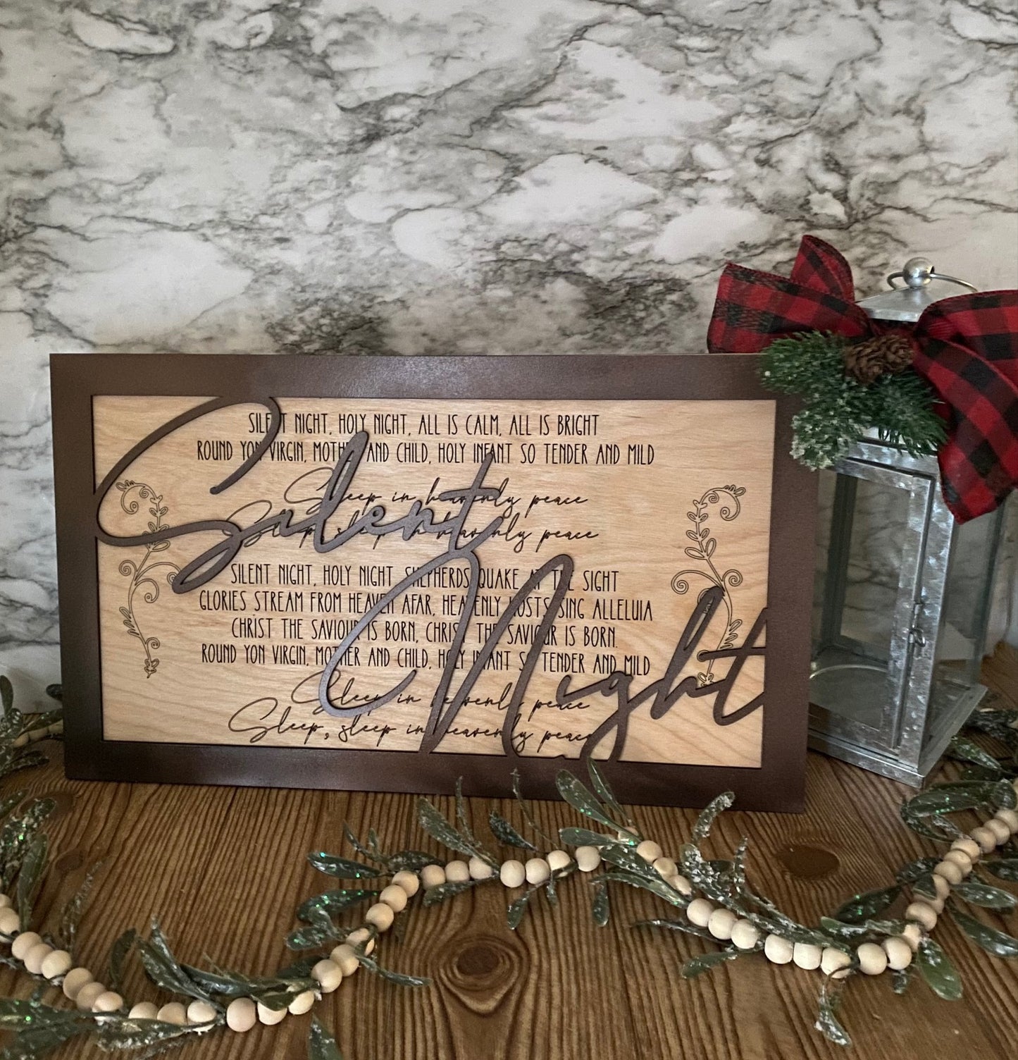 Silent Night: Laser Cut Wood Wall Decor
