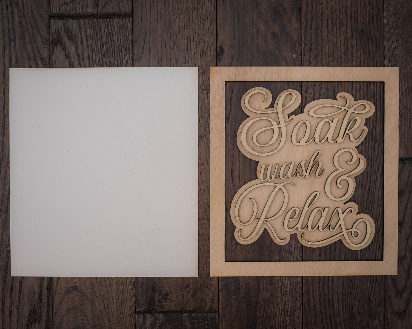 Bathroom Signs: Layered Framed SVG Laser Ready