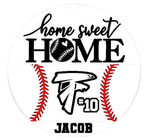 Baseball Team Door Hanger