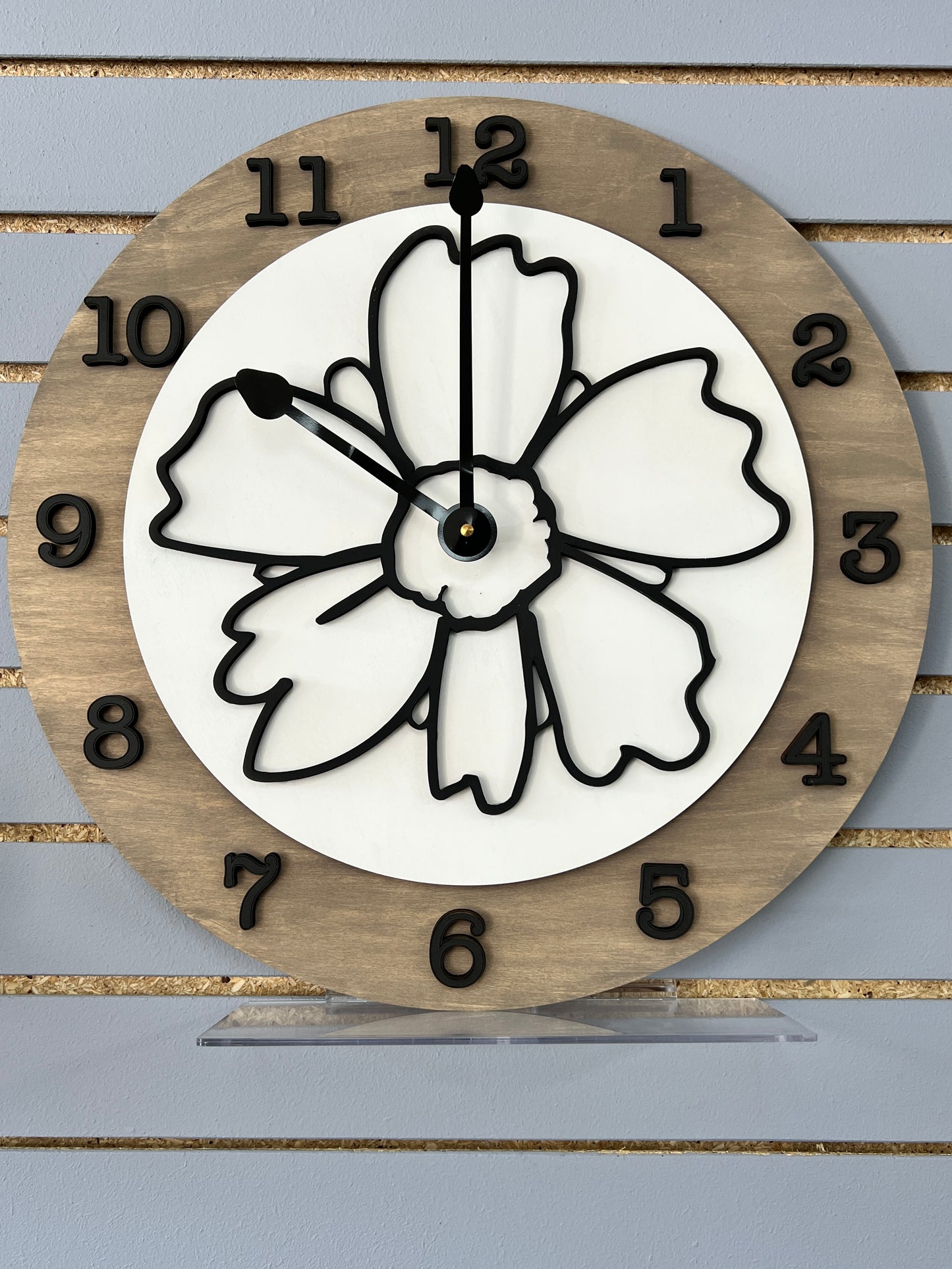 Wood Layered Laser Cut Clocks