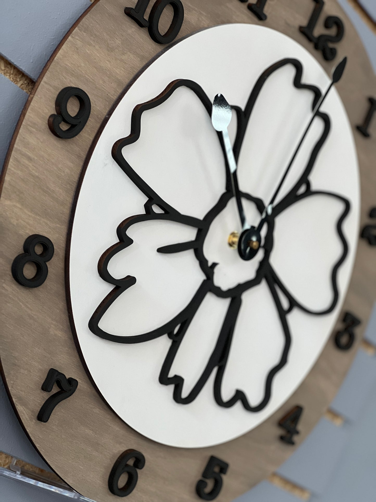Wood Layered Laser Cut Clocks