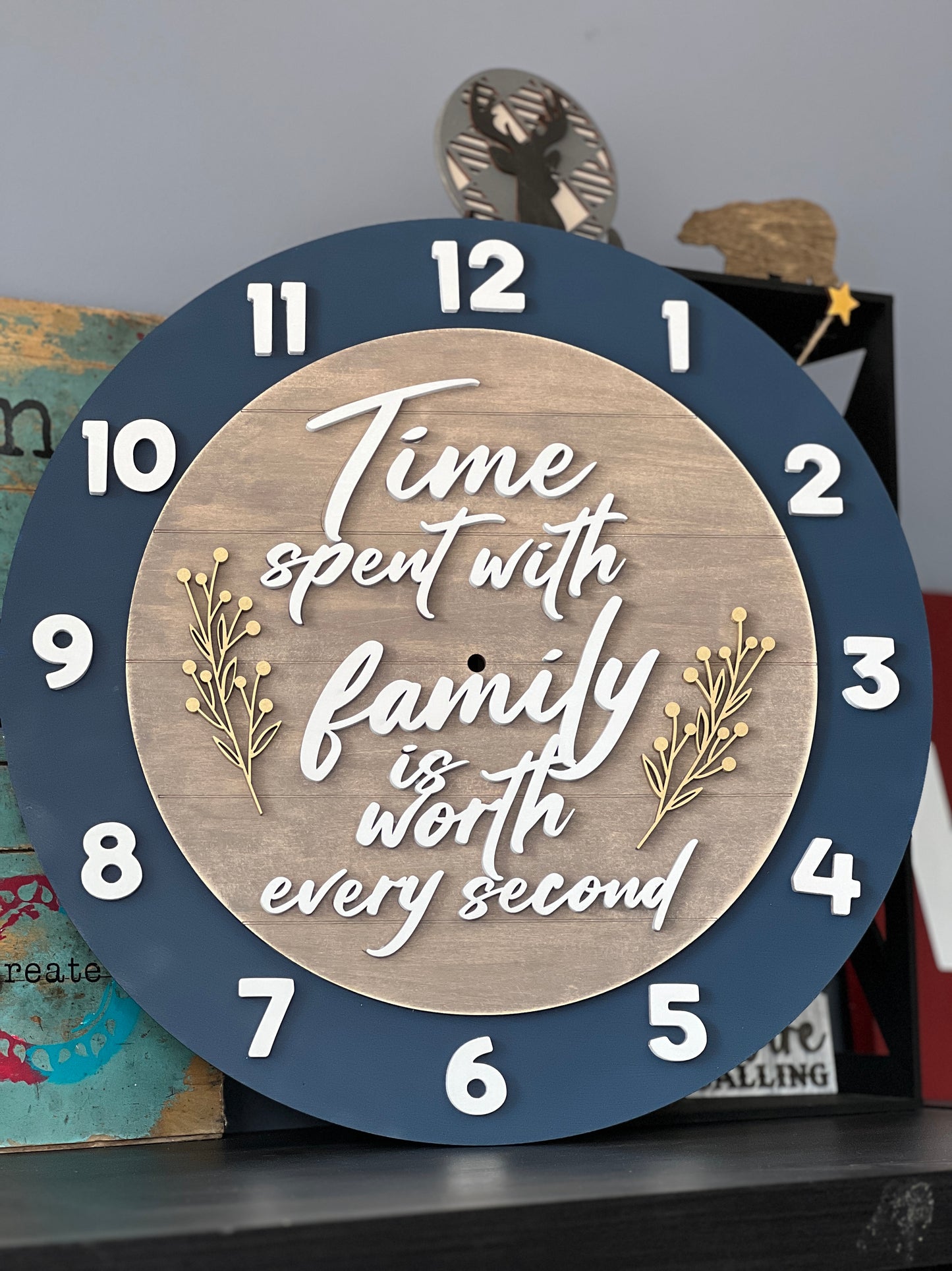 Wood Layered Laser Cut Clocks