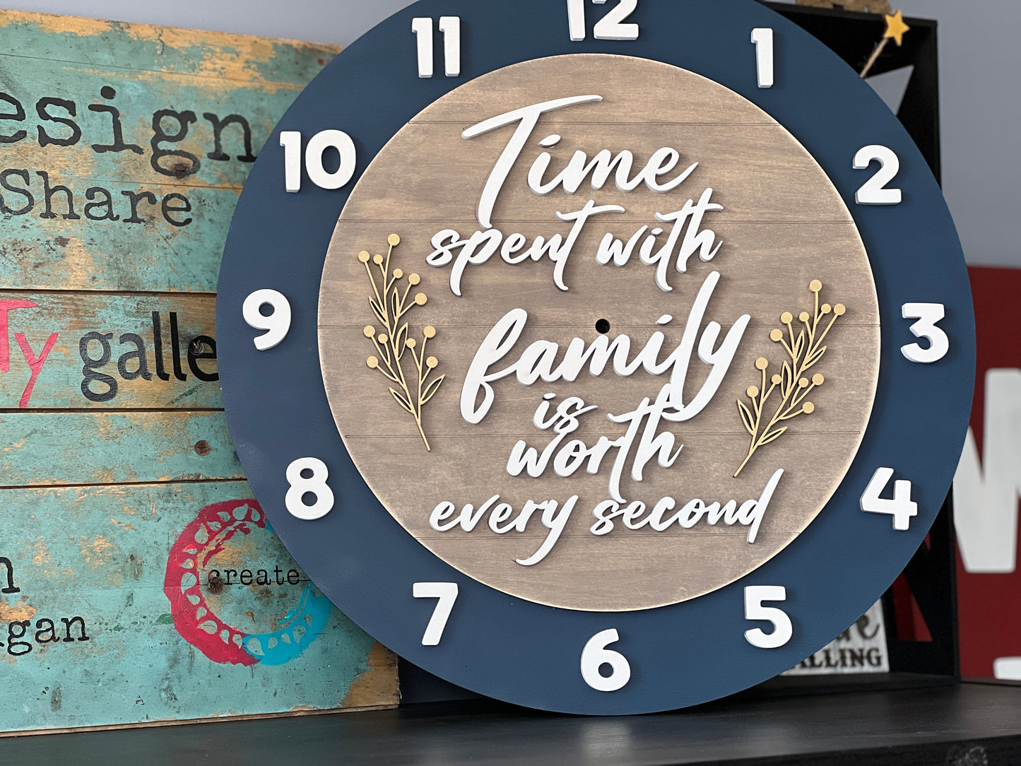 Wood Layered Laser Cut Clocks