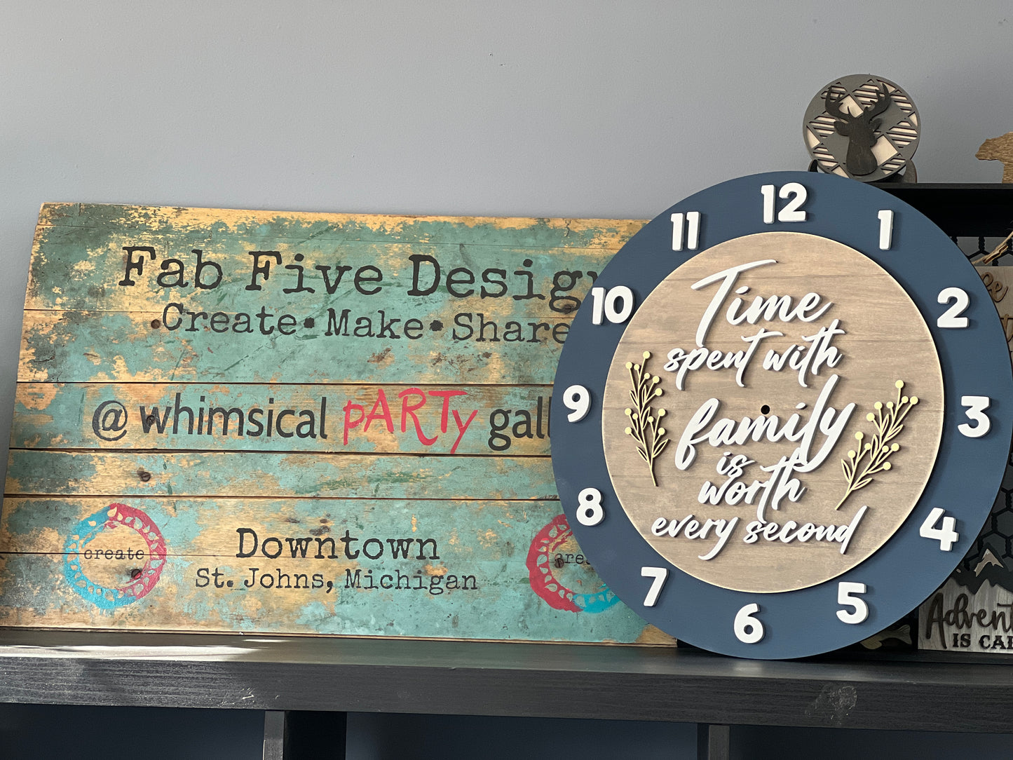 Wood Layered Laser Cut Clocks