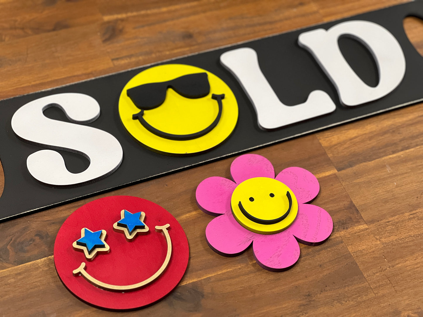 Interchangeable SOLD Sign for Realtor Laser Ready SVG File Two Sizes Big and Small Lasers