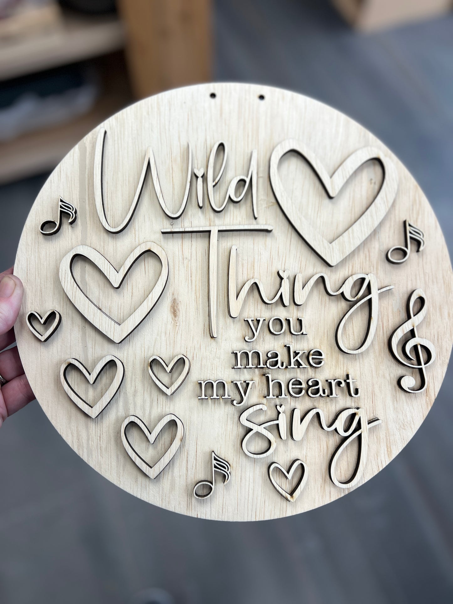 Wild Thing You Make My Heart Sign Door Hanger DIY