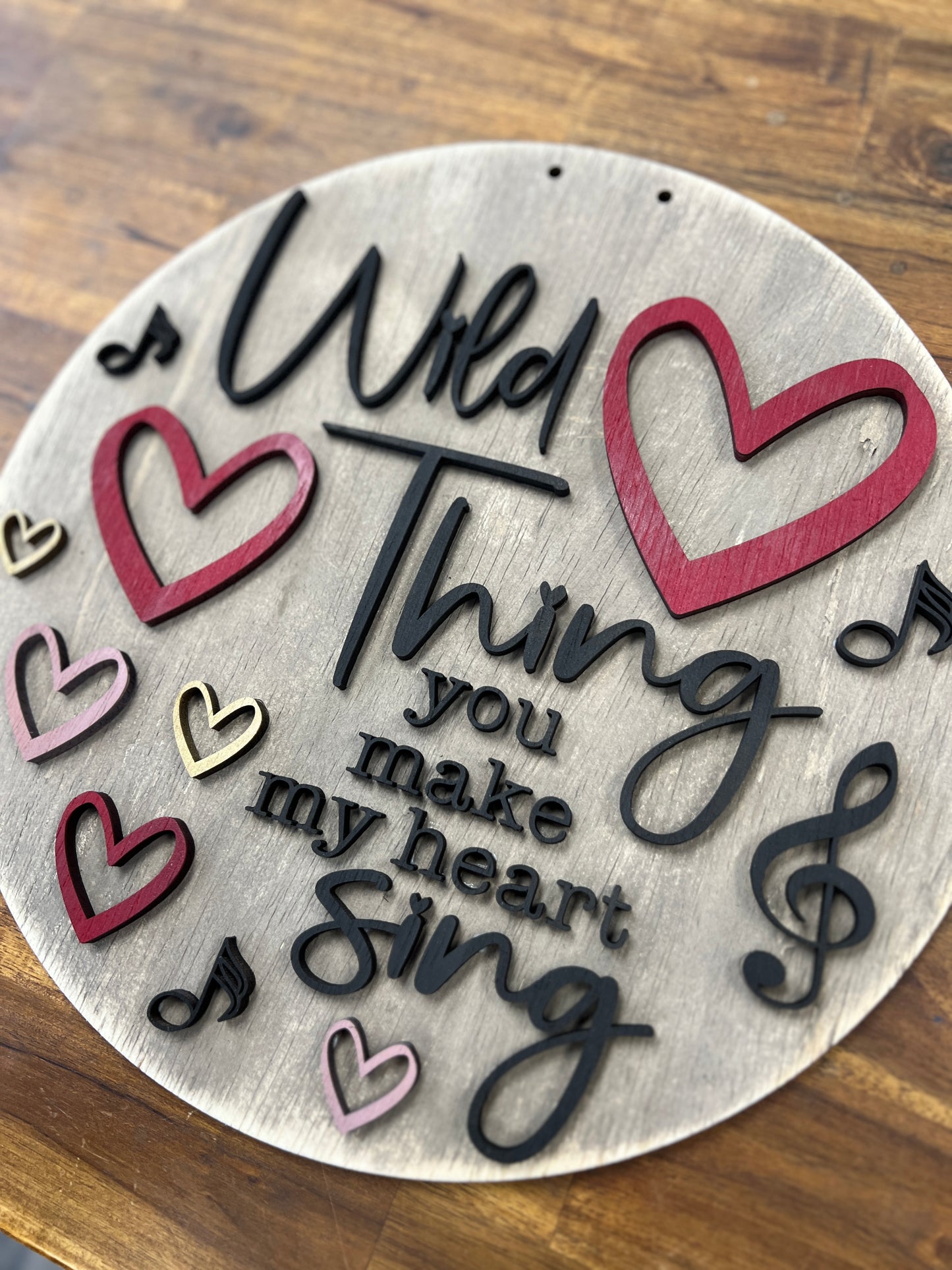 Wild Thing You Make My Heart Sign Door Hanger DIY