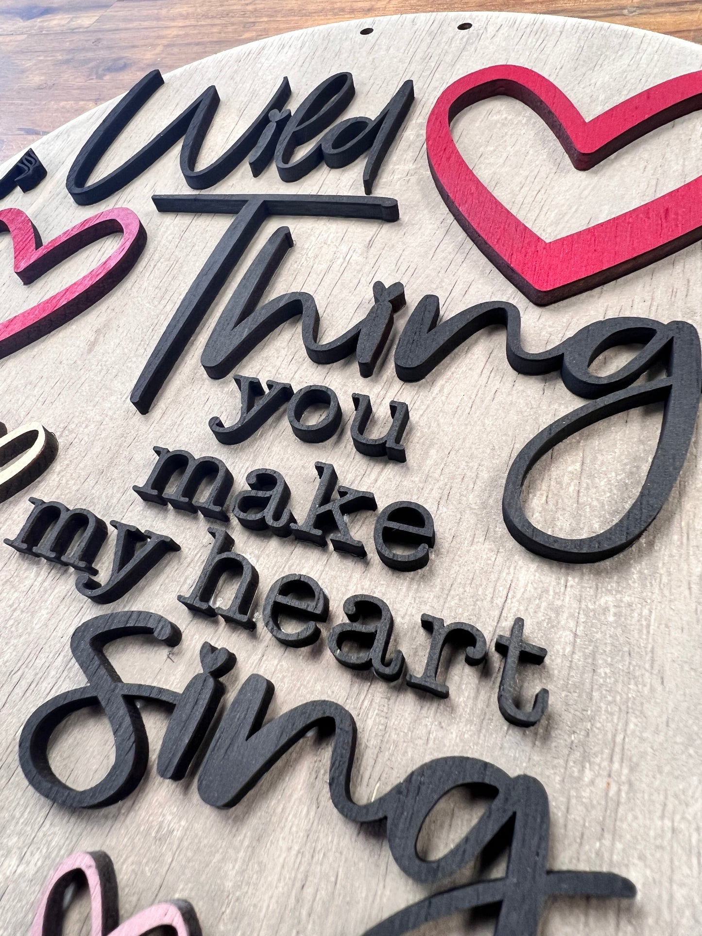Wild Thing You Make My Heart Sign Door Hanger DIY