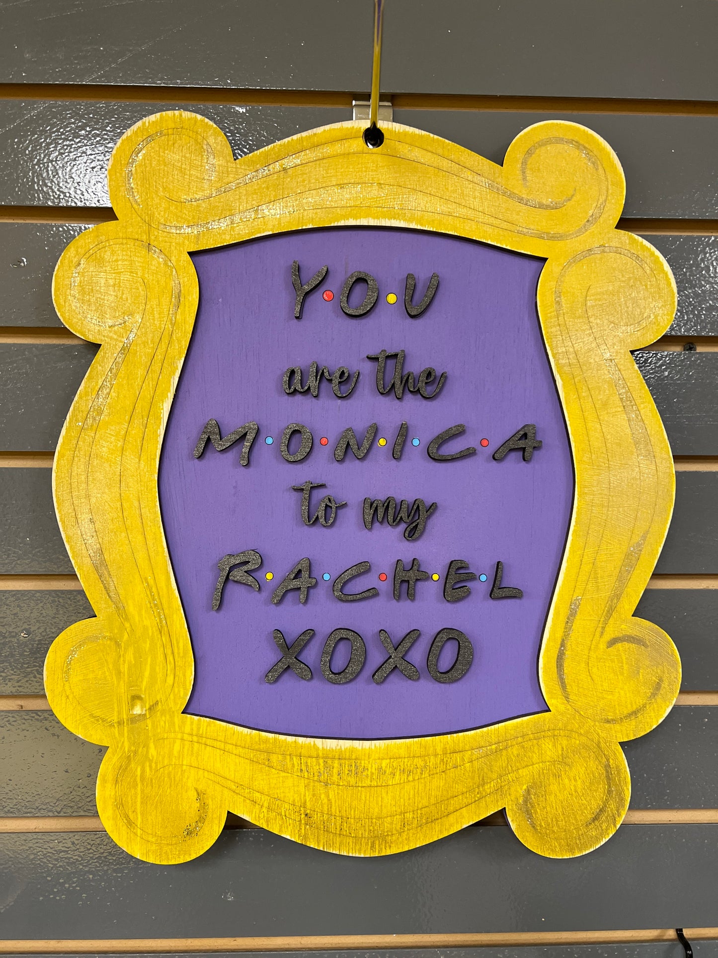 Laser Cut Sign: Friends Frame and Saying