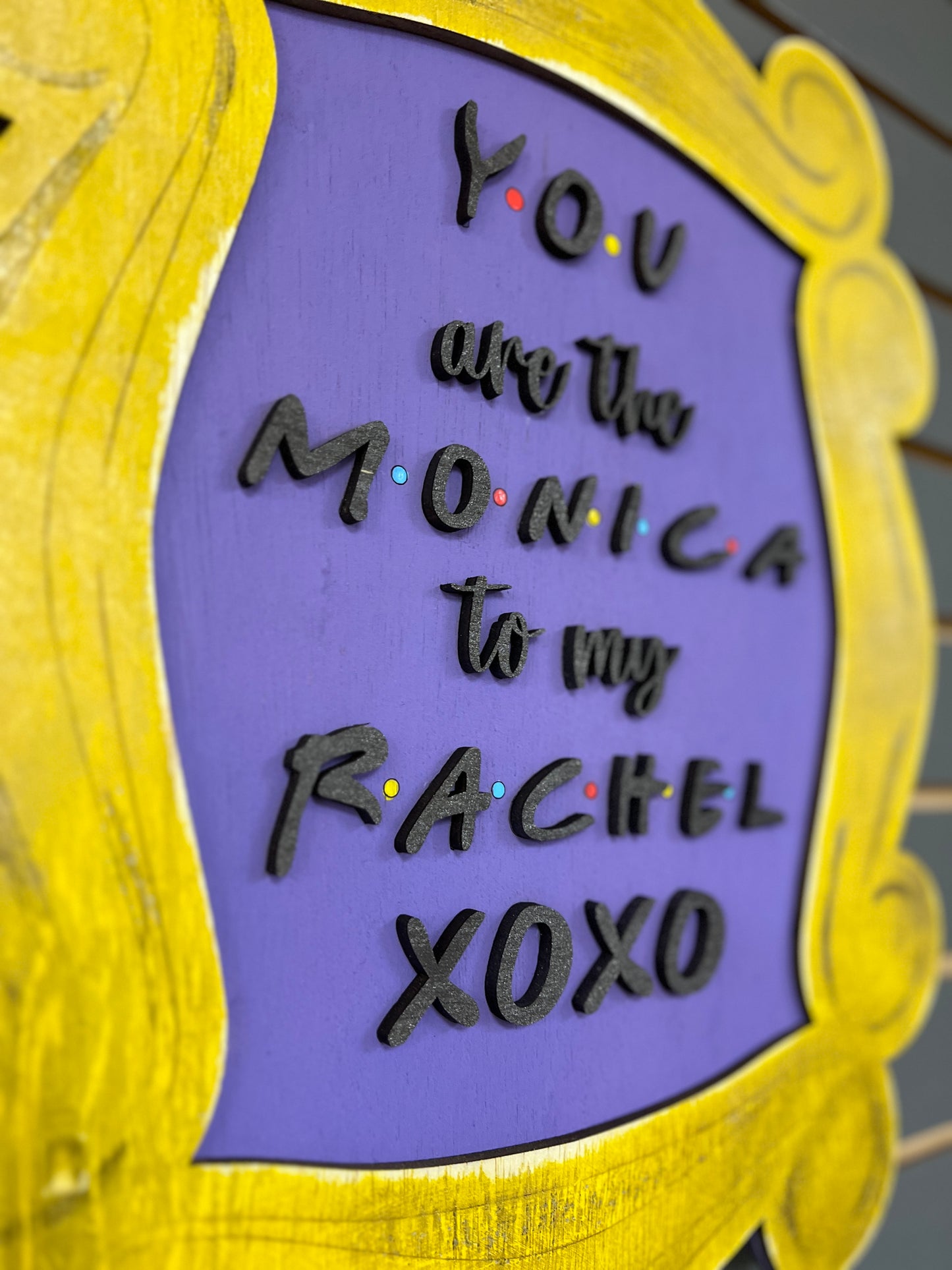 Laser Cut Sign: Friends Frame and Saying