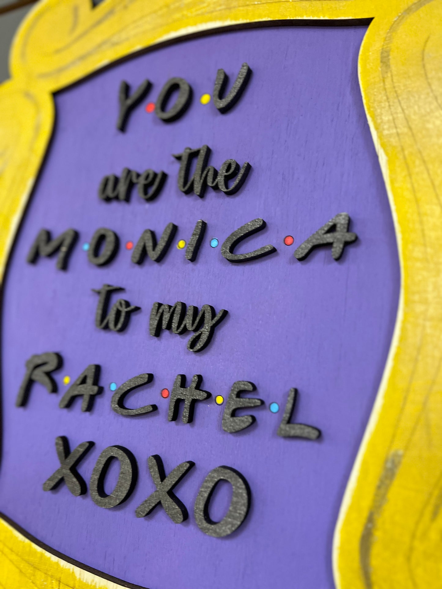 Laser Cut Sign: Friends Frame and Saying