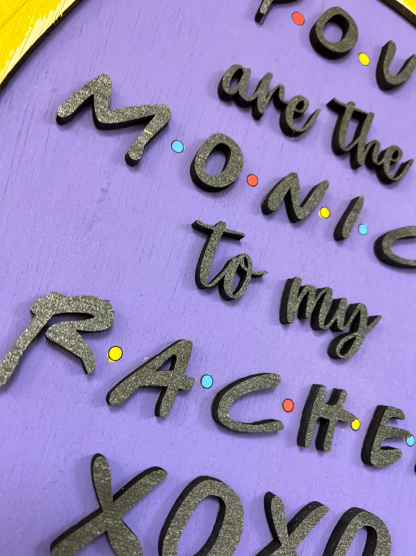 Laser Cut Sign: Friends Frame and Saying