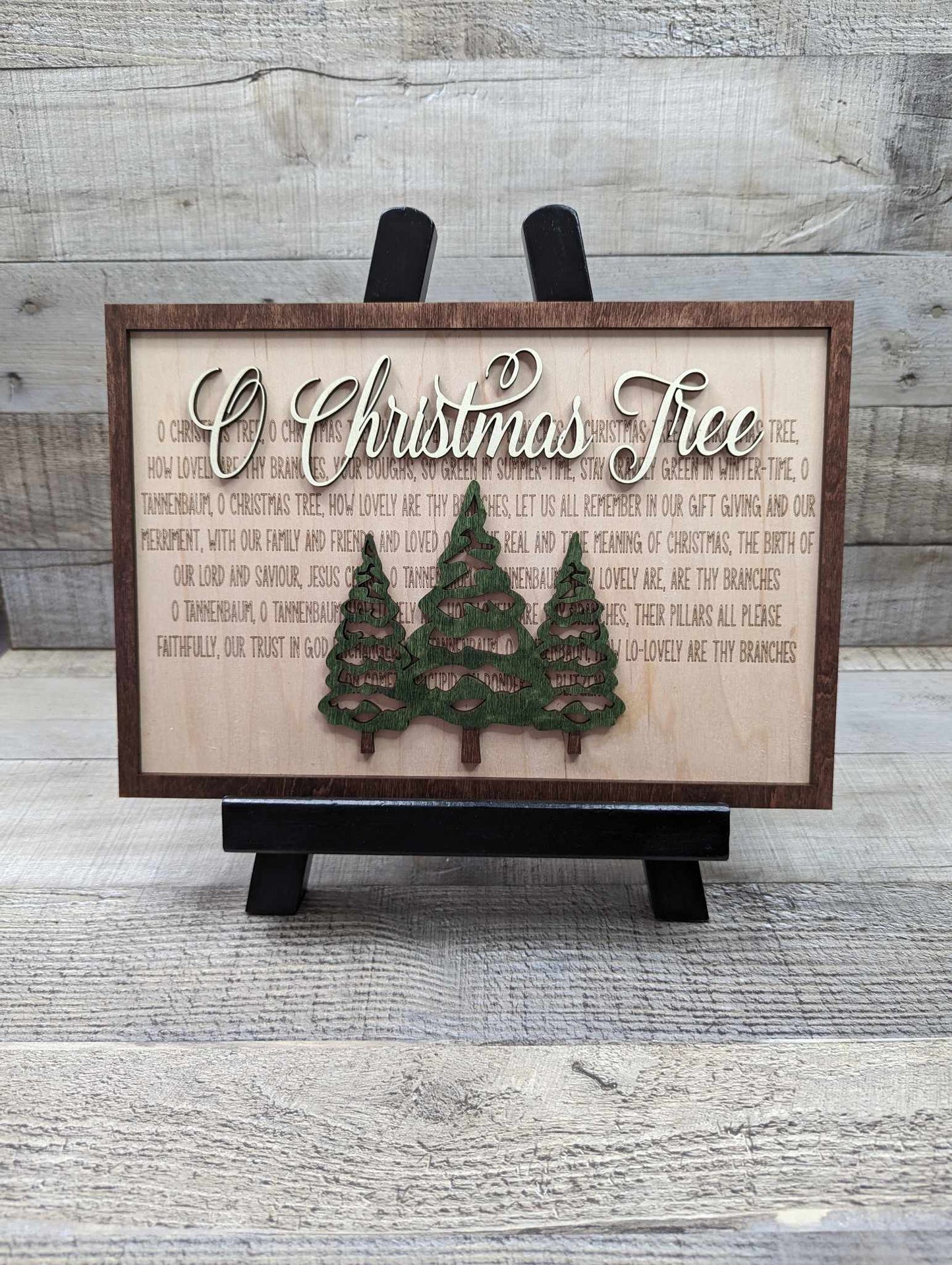 Layered Christmas Carol: O Christmas Tree SVG Laser Ready FILE