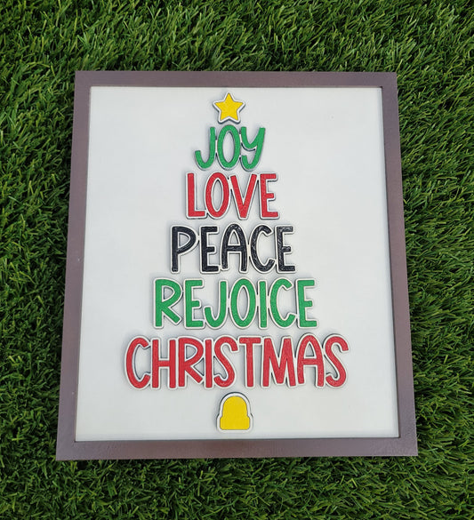 Whimsical Holiday Word Tree SVG Laser Ready File