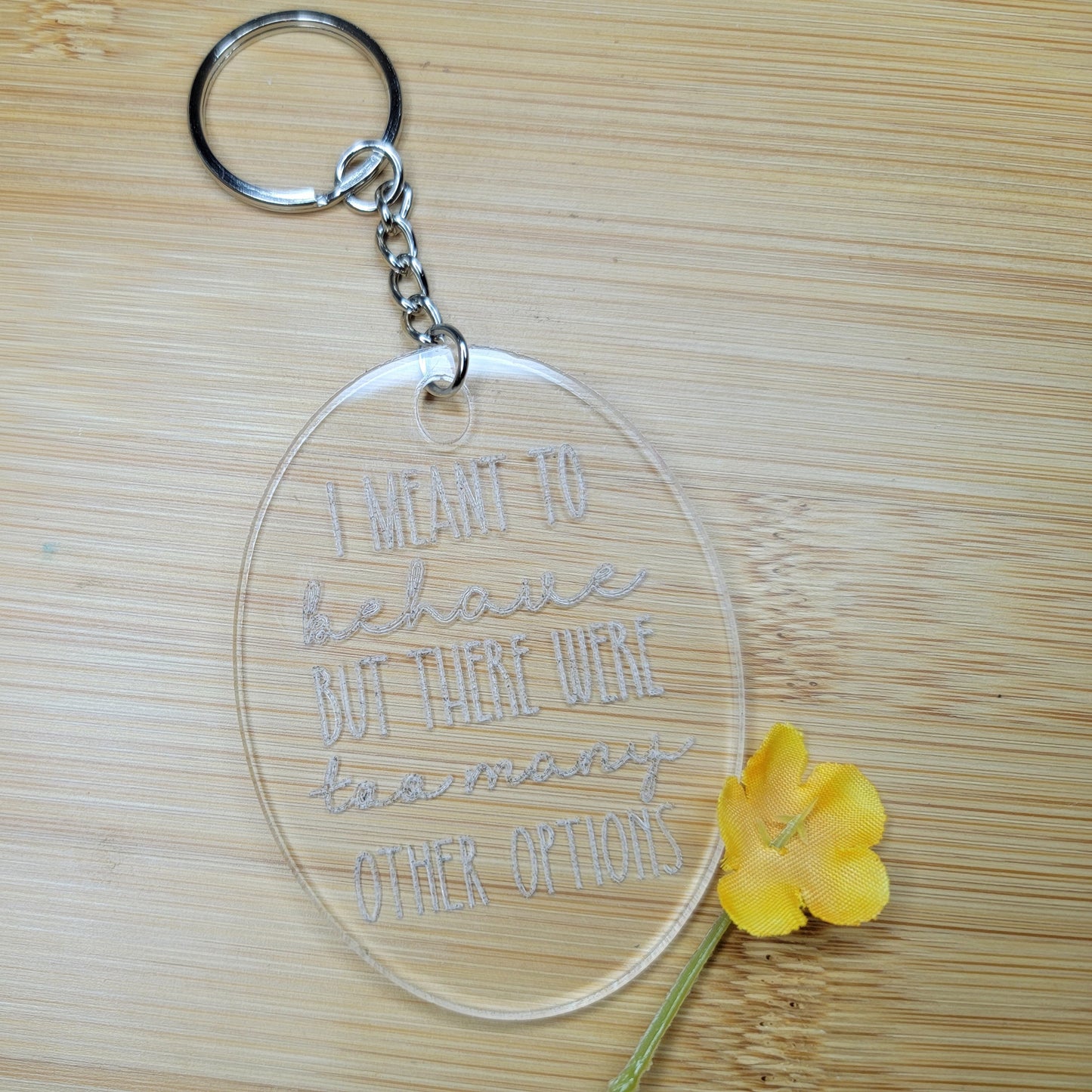 Mom/Funny Keychain set of 4 File SVG Laser Ready GLOWFORGE