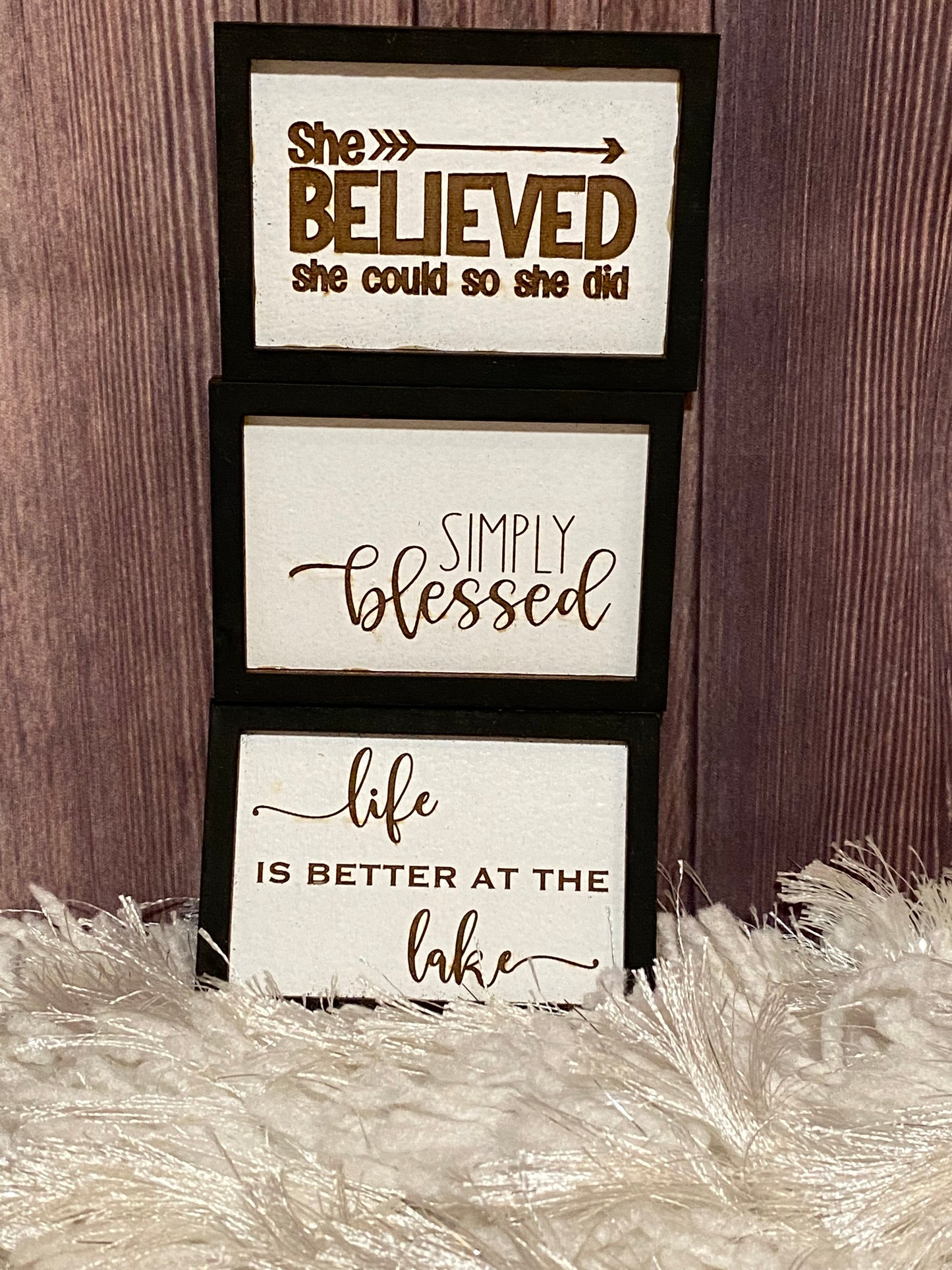 Set of 6 Summer Miniatures Rectangle SVG Files Glowforge Laser Ready