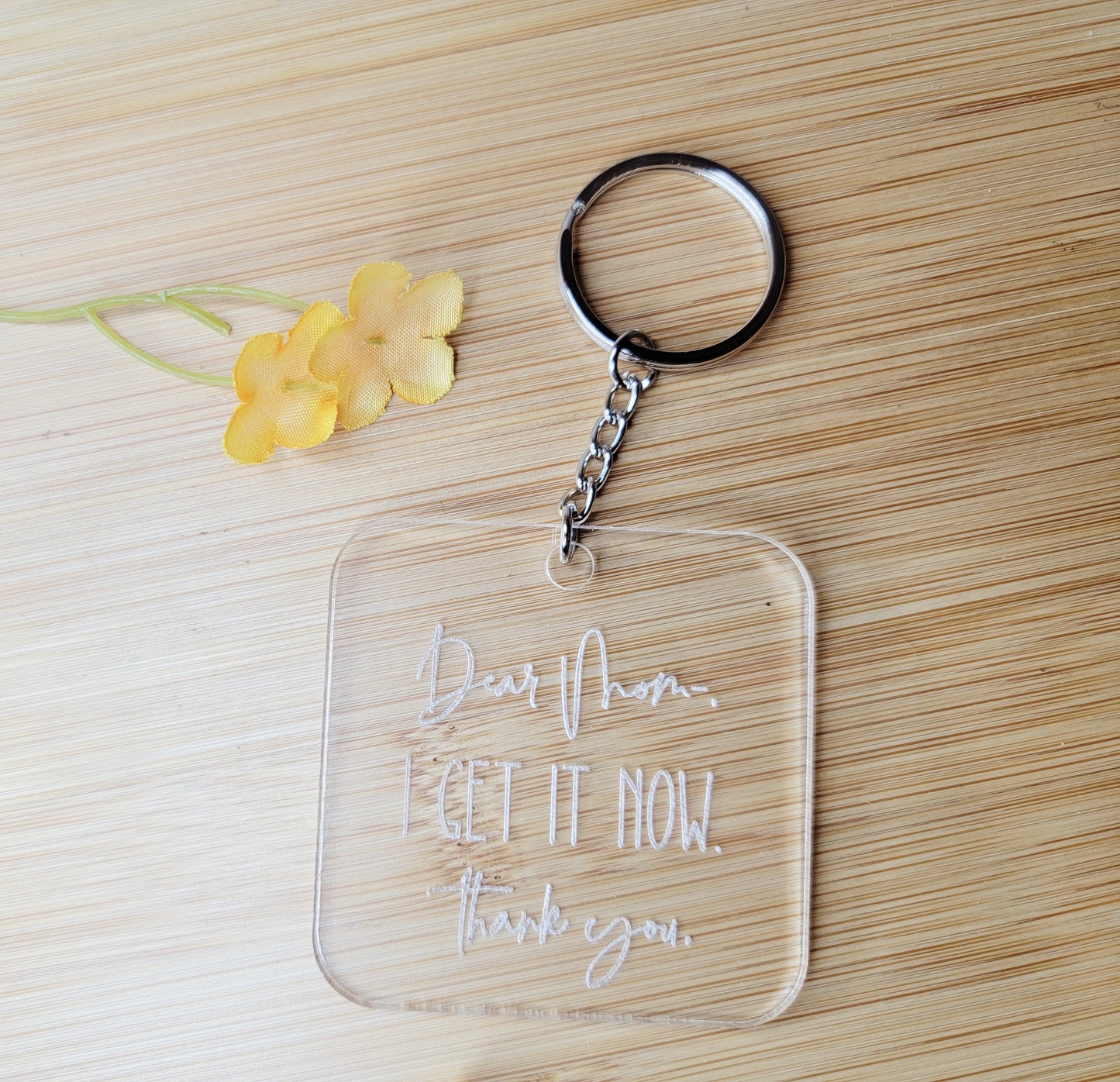 Mom/Funny Keychain set of 4 File SVG Laser Ready GLOWFORGE