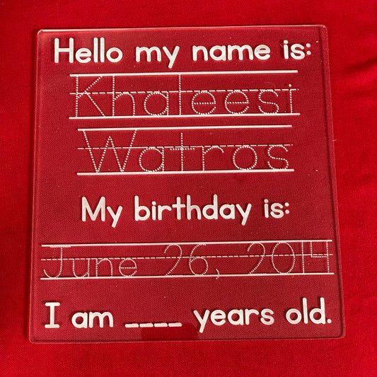 Personalized Tracing Board