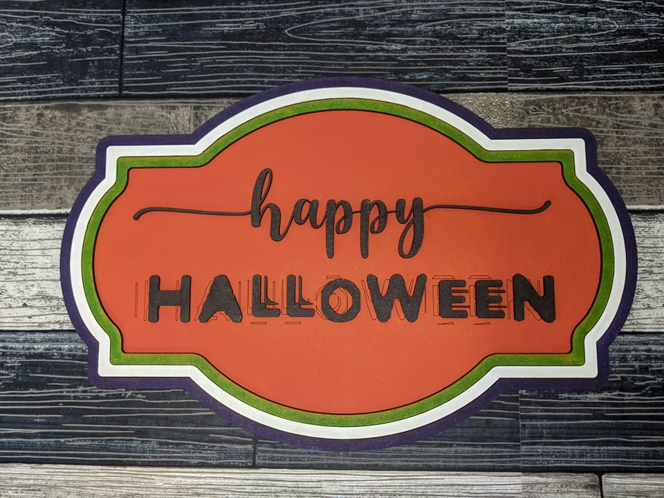 Halloween Duo Trick or Treat SVG File Laser Ready Double Framed Glowforge