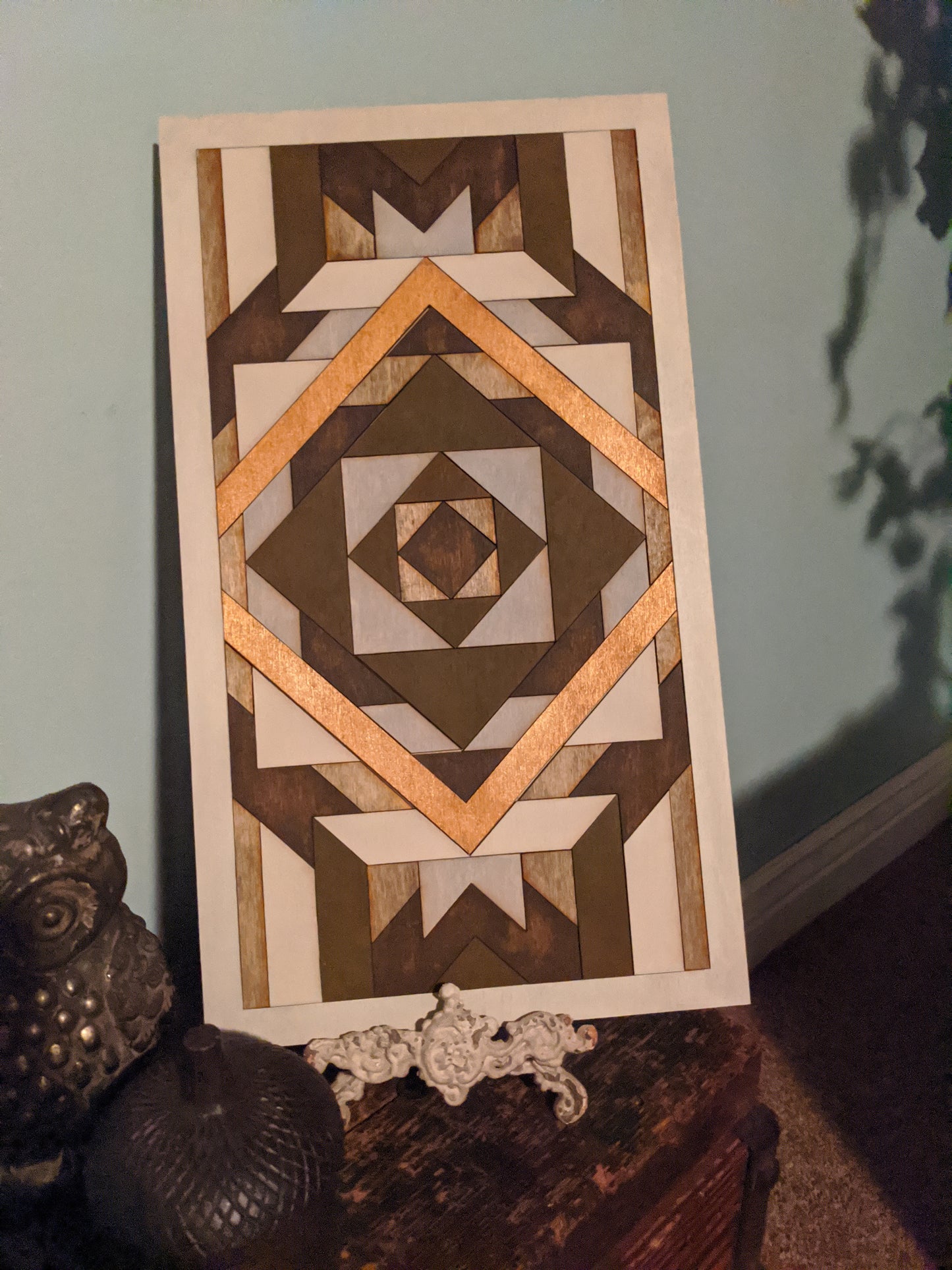 Spinning Center Square Rectangular Barn Quilt