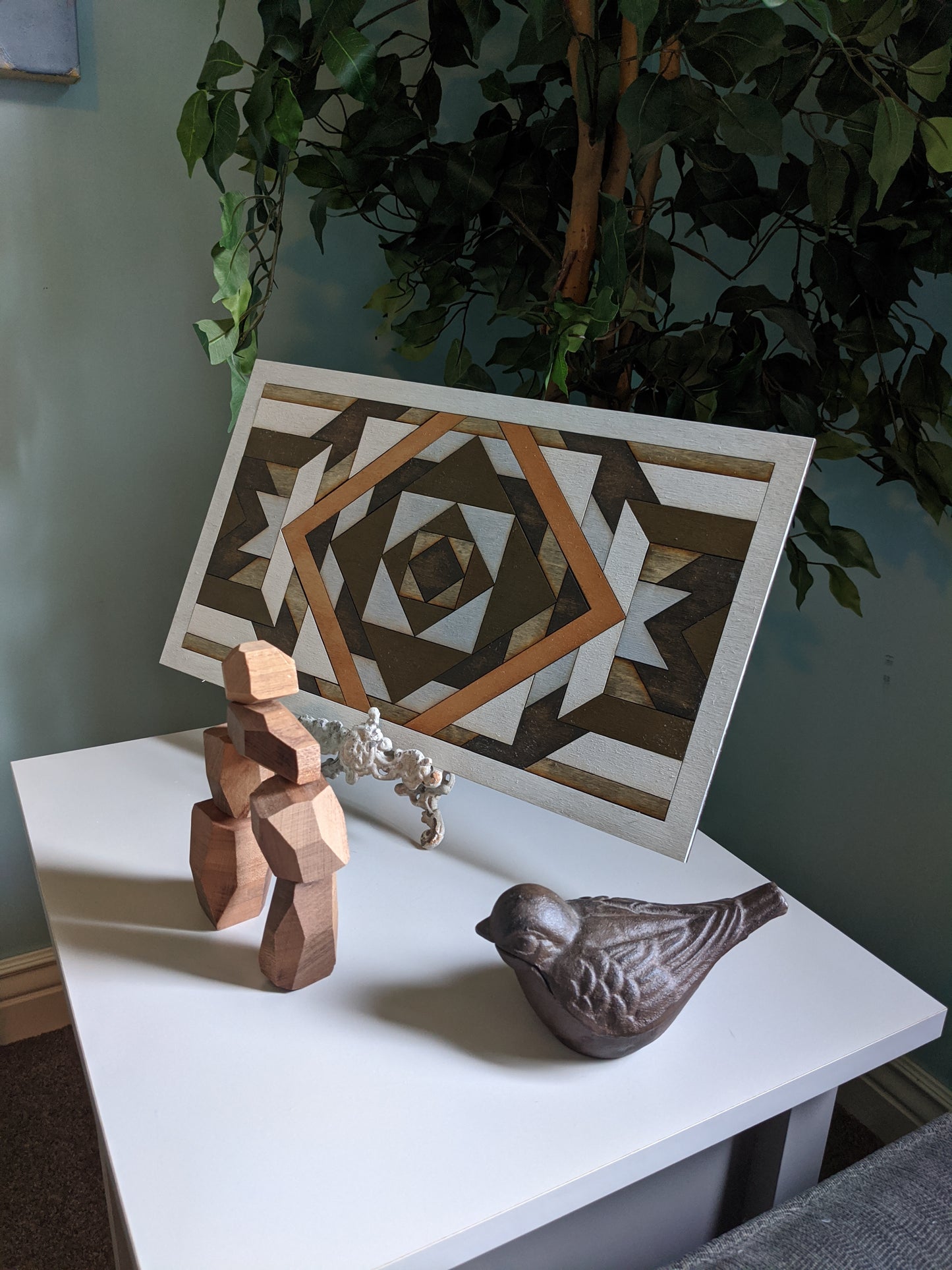 Spinning Center Square Rectangular Barn Quilt