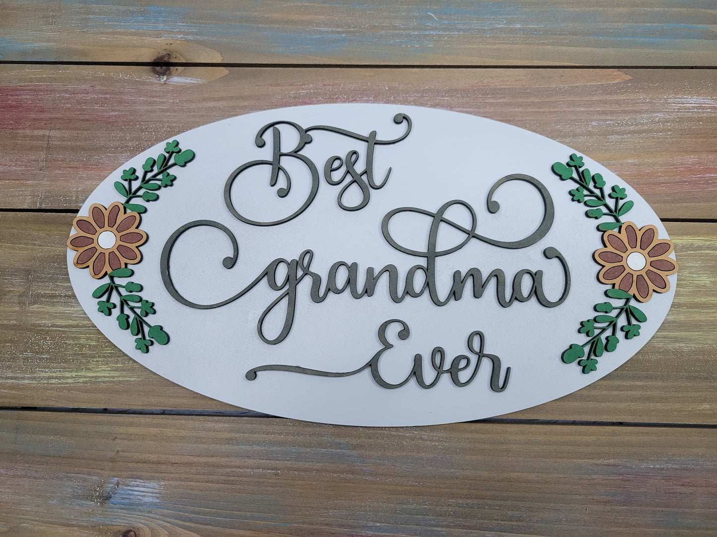 Best Grandma Ever SVG Laser Ready File Glowforge Mother's Day Gifts