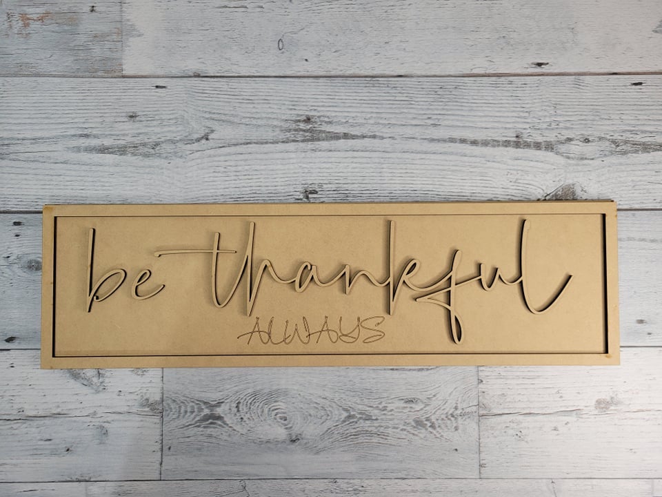 Layered Fall Thanksgiving Thankful Grateful DUO SVG Home Decor Shelf Sitter Sign