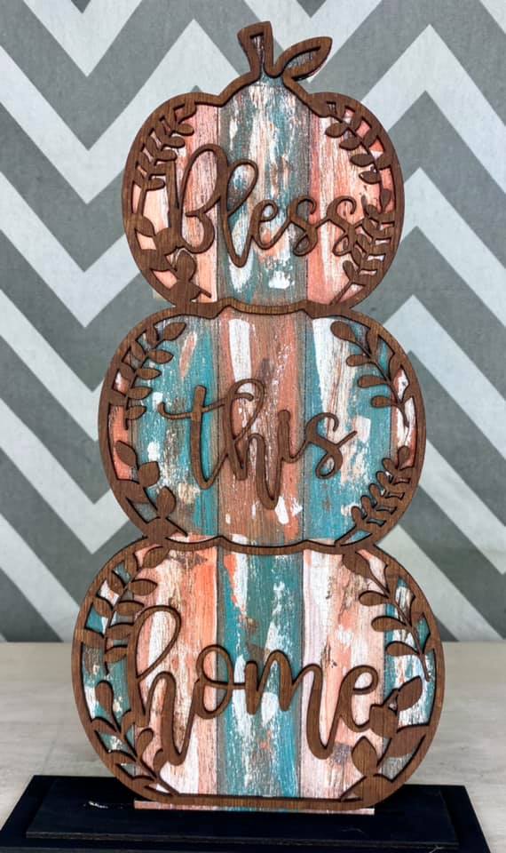 Standing Stacked Pumpkins, 48" XL