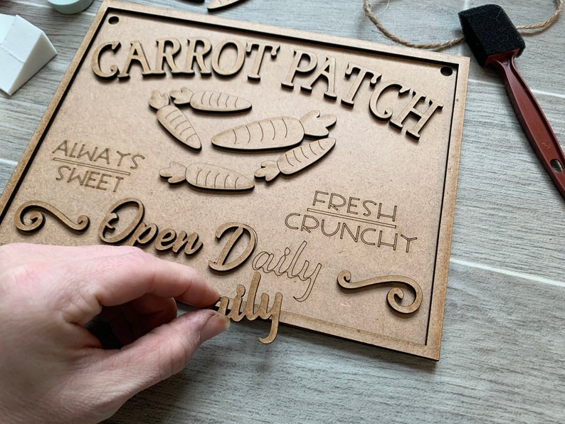 Carrot Patch Easter Door Hanger