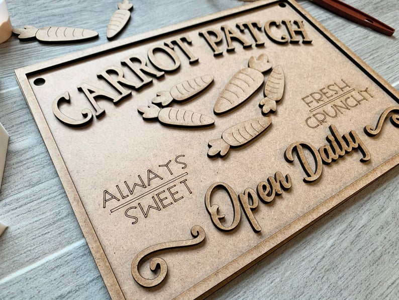 Carrot Patch Easter Door Hanger