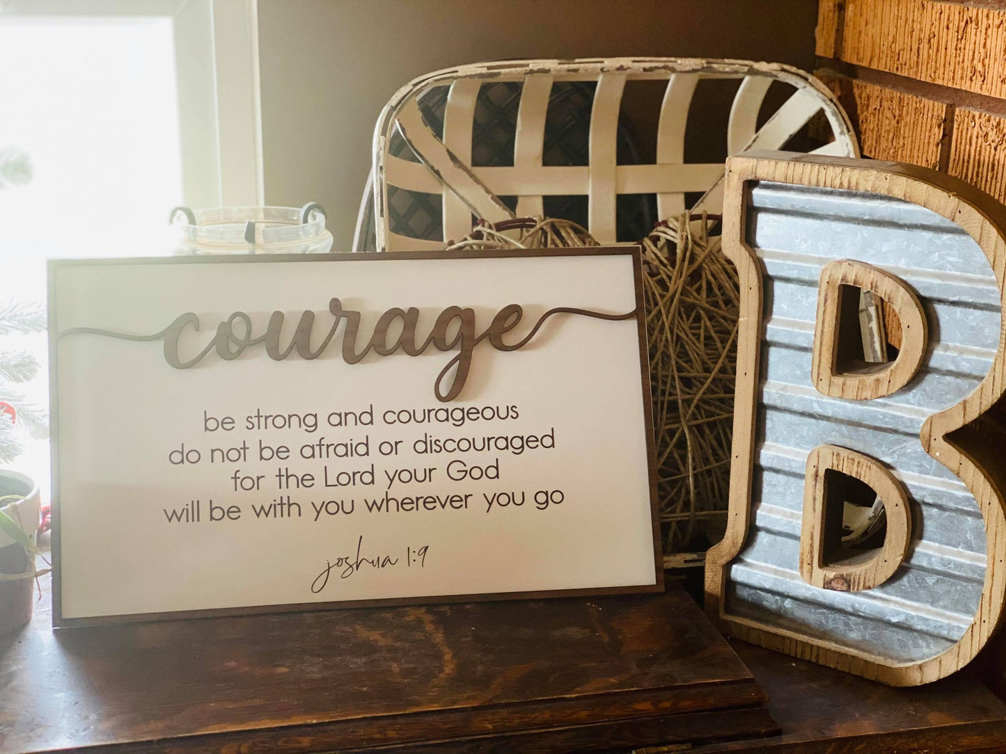 Layered Quotes: Courage Joshua 1:9 GLOWFORGE READY DIGITAL FILE